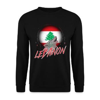 Libanon - Unisex Pullover - Schwarz - Vorne - Alina (178cm) & Michal (187cm)