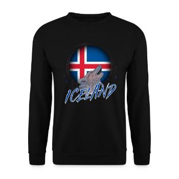 Islande - Sweat-shirt Unisexe - noir - Devant - Alina (178cm) & Michal (187cm)