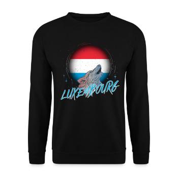 Luxembourg - Unisex Sweatshirt - black - Front - Alina (178cm) & Michal (187cm)