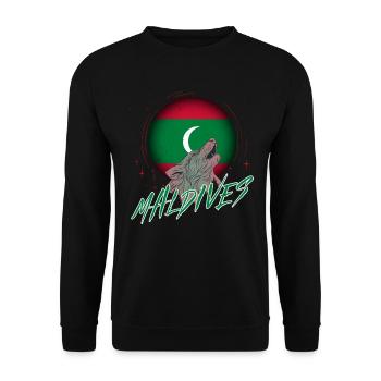 Malediven - Unisex Pullover - Schwarz - Vorne - Alina (178cm) & Michal (187cm)