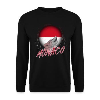 Monaco - Unisex Sweatshirt - black - Front - Alina (178cm) & Michal (187cm)