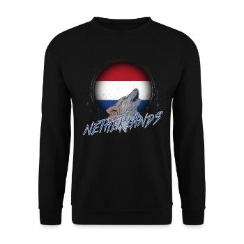 Netherlands - Unisex Sweatshirt - black - Front - Alina (178cm) & Michal (187cm)