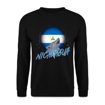Nicaragua - Unisex Pullover - Schwarz - Vorne - Alina (178cm) & Michal (187cm)