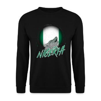 Nigeria - Unisex Pullover - Schwarz - Vorne - Alina (178cm) & Michal (187cm)