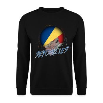 Seychellen - Unisex Pullover - Schwarz - Vorne - Alina (178cm) & Michal (187cm)