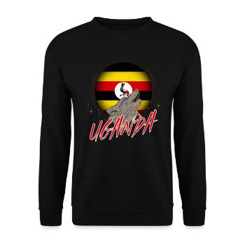 Uganda - Unisex Sweatshirt - black - Front - Alina (178cm) & Michal (187cm)