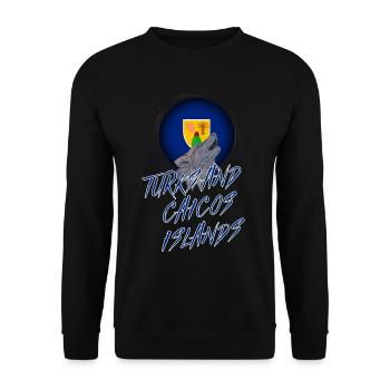 Turks and Caicos Islands - Unisex Sweatshirt - black - Front - Alina (178cm) & Michal (187cm)