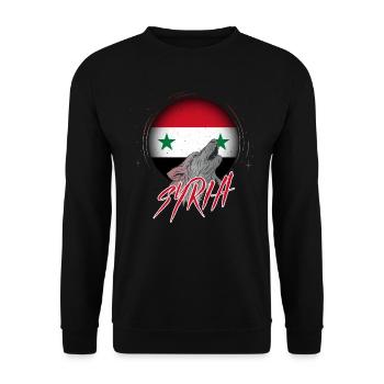 Syria - Unisex Sweatshirt - black - Front - Alina (178cm) & Michal (187cm)
