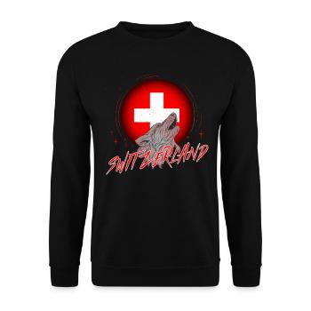 Schweiz - Unisex Pullover - Schwarz - Vorne - Alina (178cm) & Michal (187cm)