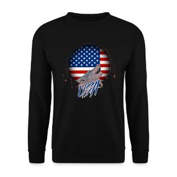Amérique du Nord - Sweat-shirt Unisexe - noir - Devant - Alina (178cm) & Michal (187cm)