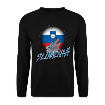 Slowenien - Unisex Pullover - Schwarz - Vorne - Alina (178cm) & Michal (187cm)