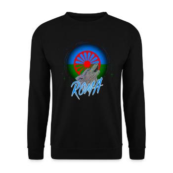 Roma - Unisex Sweatshirt - black - Front - Alina (178cm) & Michal (187cm)