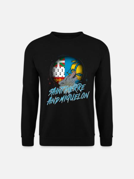 Saint Pierre and Miquelon - Unisex Sweatshirt - black