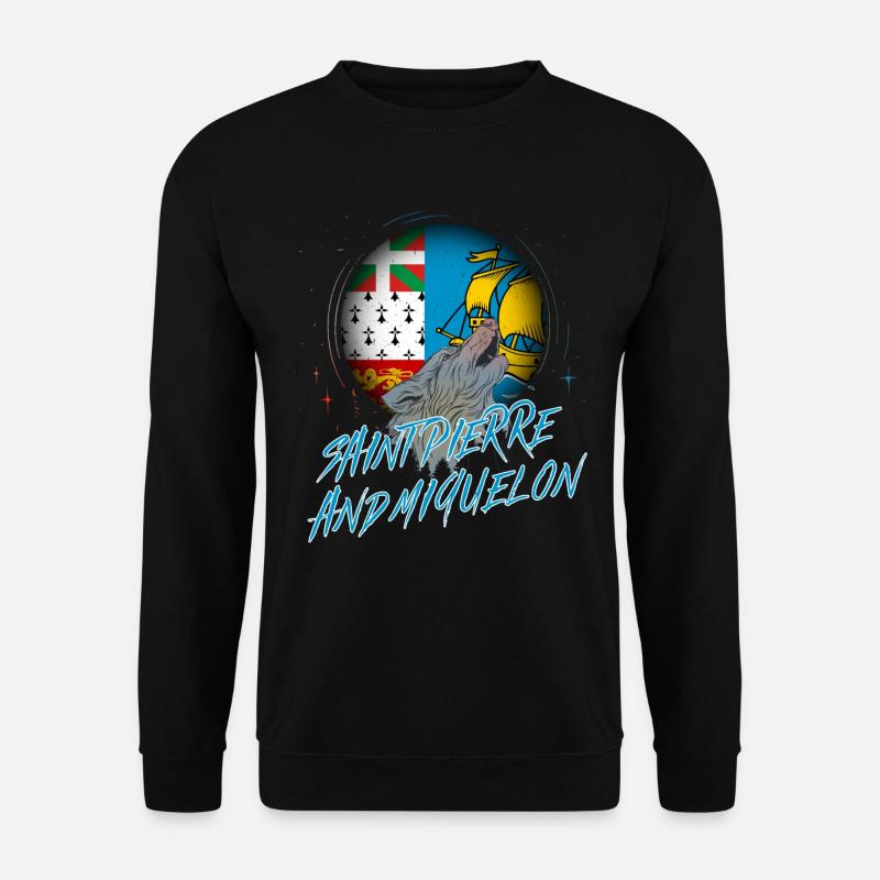 Saint Pierre et Miquelon - Sweat-shirt Unisexe - noir