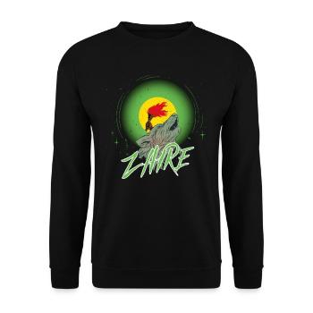Zaïre - Sweat-shirt Unisexe - noir - Devant - Alina (178cm) & Michal (187cm)
