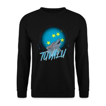 Tuvalu - Sweat-shirt Unisexe - noir - Devant - Alina (178cm) & Michal (187cm)