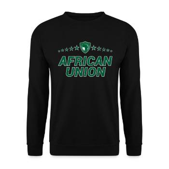 African Union - Unisex Sweatshirt - black - Front - Alina (178cm) & Michal (187cm)