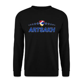 Artsakh - Sweat-shirt Unisexe - noir - Devant - Alina (178cm) & Michal (187cm)