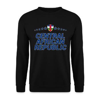 Central African Republic - Unisex Sweatshirt - black - Front - Alina (178cm) & Michal (187cm)