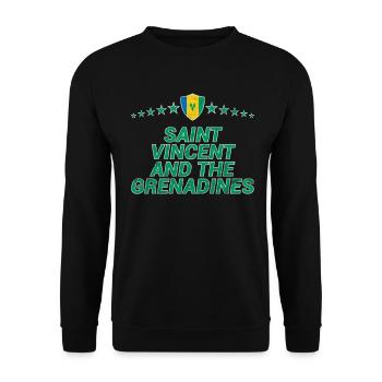 Saint Vincent and the Grenadines - Unisex Sweatshirt - black - Front - Alina (178cm) & Michal (187cm)