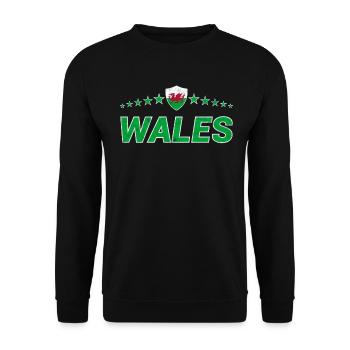 Wales - Unisex Sweatshirt - black - Front - Alina (178cm) & Michal (187cm)