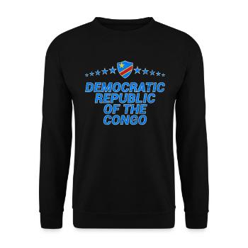 Democratic Republic of the Congo - Unisex Sweatshirt - black - Front - Alina (178cm) & Michal (187cm)