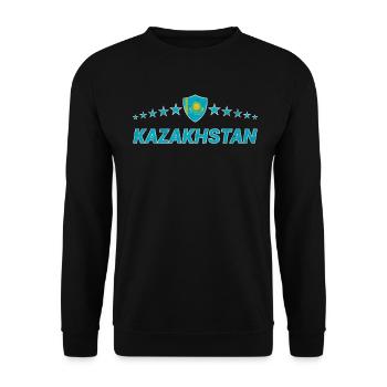 Kazakhstan - Sweat-shirt Unisexe - noir - Devant - Alina (178cm) & Michal (187cm)