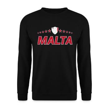 Malta - Unisex Sweatshirt - black - Front - Alina (178cm) & Michal (187cm)