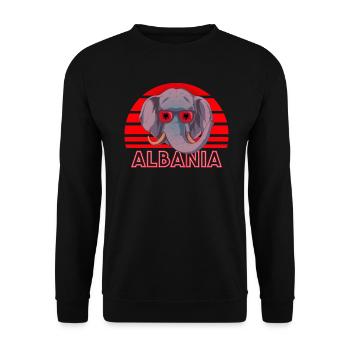 Albanien - Unisex Pullover - Schwarz - Vorne - Alina (178cm) & Michal (187cm)