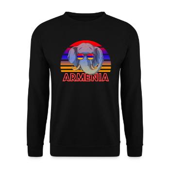 Armenien - Unisex Pullover - Schwarz - Vorne - Alina (178cm) & Michal (187cm)