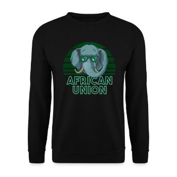 African Union - Unisex Sweatshirt - black - Front - Alina (178cm) & Michal (187cm)