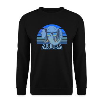 Aruba - Unisex Sweatshirt - black - Front - Alina (178cm) & Michal (187cm)