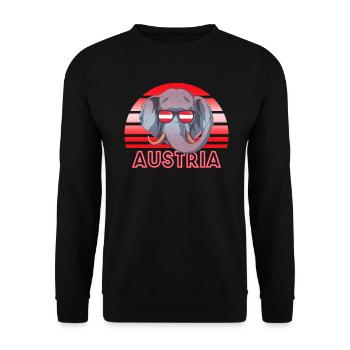 Austria - Unisex Sweatshirt - black - Front - Alina (178cm) & Michal (187cm)