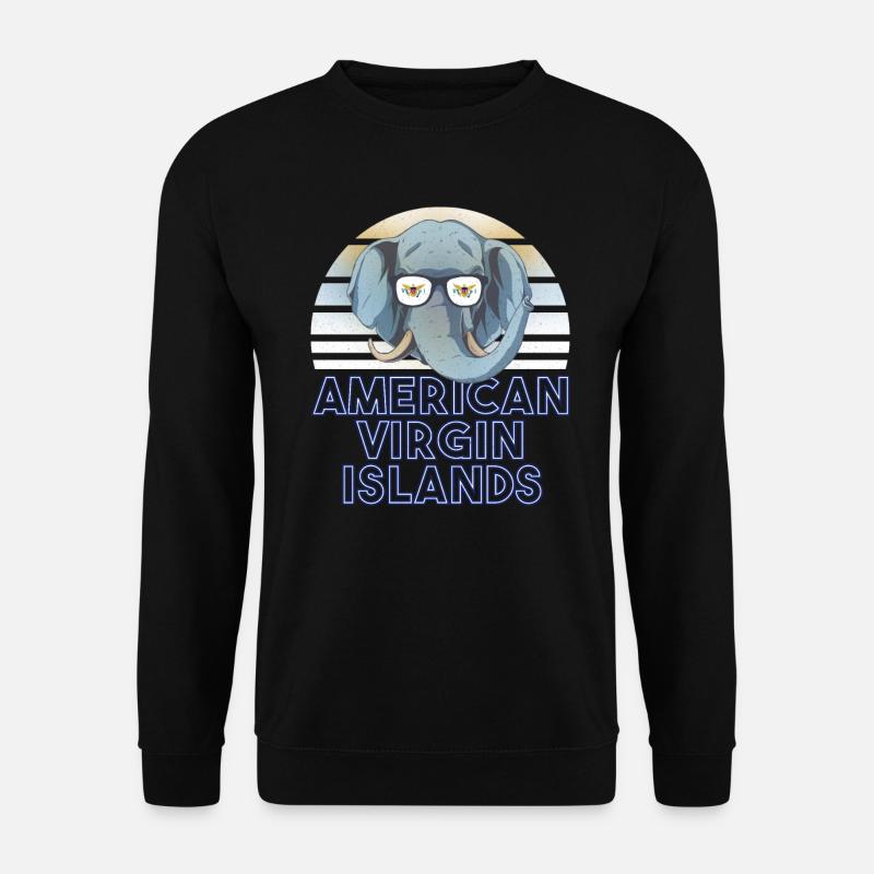 Amerikanische Jungferninseln - Unisex Pullover - Schwarz