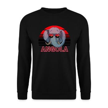 Angola - Unisex Pullover - Schwarz - Vorne - Alina (178cm) & Michal (187cm)