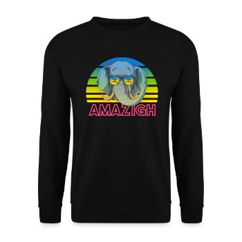 Amazigh - Unisex Sweatshirt - black - Front - Alina (178cm) & Michal (187cm)