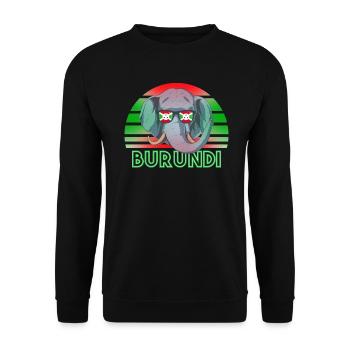 Burundi - Sweat-shirt Unisexe - noir - Devant - Alina (178cm) & Michal (187cm)