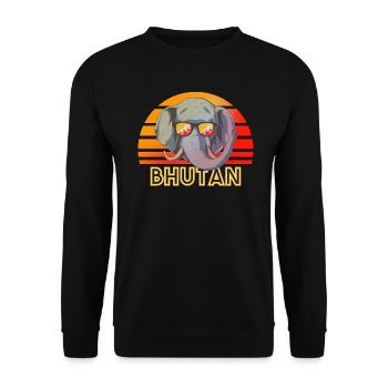 Bhutan - Unisex Sweatshirt - black - Front - Alina (178cm) & Michal (187cm)