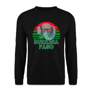Burkina Faso - Unisex Sweatshirt - black - Front - Alina (178cm) & Michal (187cm)