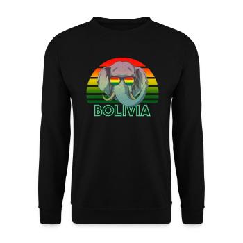 Bolivia - Unisex Sweatshirt - black - Front - Alina (178cm) & Michal (187cm)
