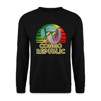Kongo Republik - Unisex Pullover - Schwarz - Vorne - Alina (178cm) & Michal (187cm)
