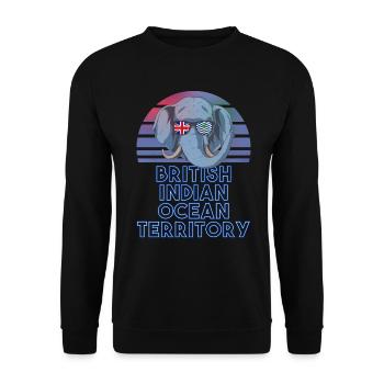 British Indian Ocean Territory - Unisex Sweatshirt - black - Front - Alina (178cm) & Michal (187cm)