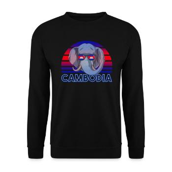 Cambodia - Unisex Sweatshirt - black - Front - Alina (178cm) & Michal (187cm)