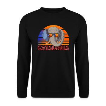 Catalonia - Unisex Sweatshirt - black - Front - Alina (178cm) & Michal (187cm)