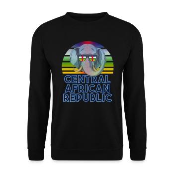 Zentralafrikanische Republik - Unisex Pullover - Schwarz - Vorne - Alina (178cm) & Michal (187cm)