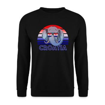 Croatie - Sweat-shirt Unisexe - noir - Devant - Alina (178cm) & Michal (187cm)