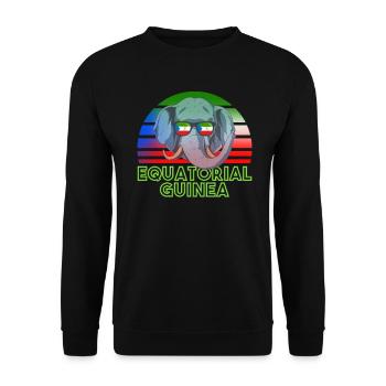 Equatorial Guinea - Unisex Sweatshirt - black - Front - Alina (178cm) & Michal (187cm)