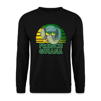 Französisch-Guayana - Unisex Pullover - Schwarz - Vorne - Alina (178cm) & Michal (187cm)