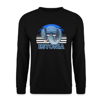 Estonia - Unisex Sweatshirt - black - Front - Alina (178cm) & Michal (187cm)