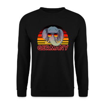 Germany - Unisex Sweatshirt - black - Front - Alina (178cm) & Michal (187cm)
